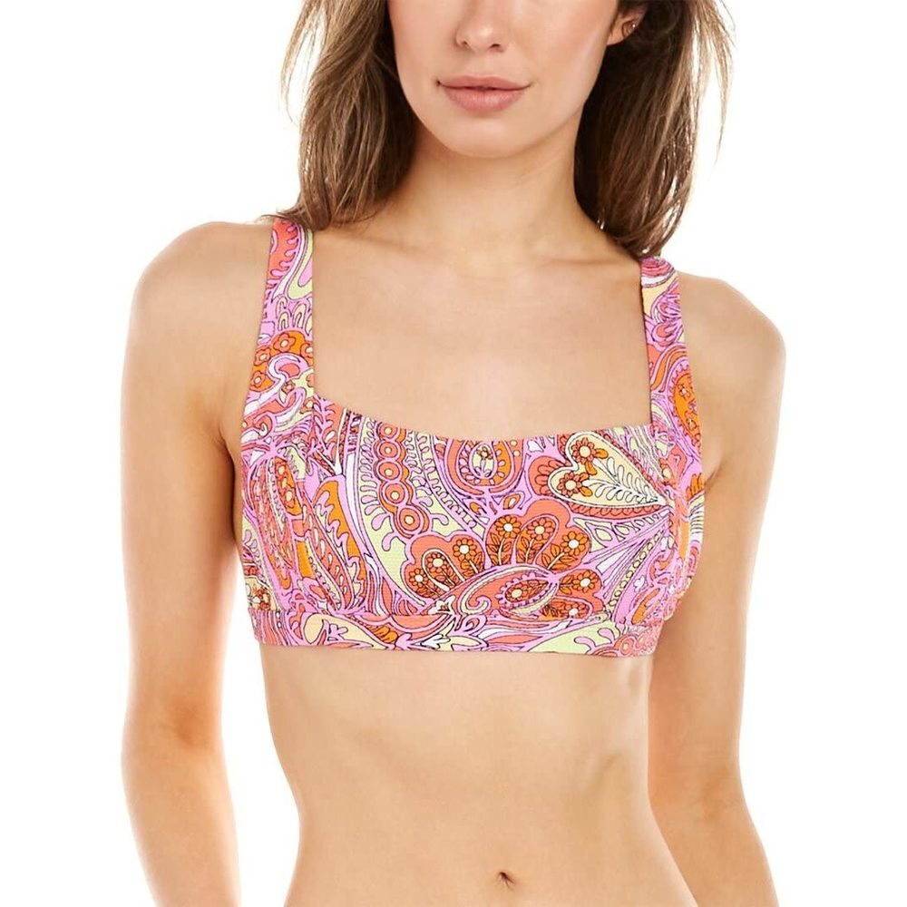 Jessica Simpson Mandarin Thick Strap Bikini Top Swimsuit XL